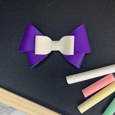 School - 3.5" Cherub Sweetie Bow Purple