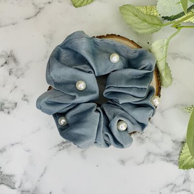 Pearl - Scrunchie (6 Colour Options) - Blue