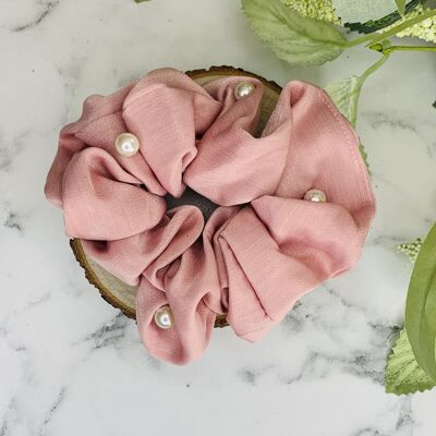 Pearl - Scrunchie (6 Colour Options) - Pink