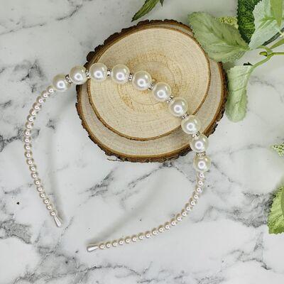 Pearl - Single Layered Headband (4 Style Options) - Rhinestone Detail
