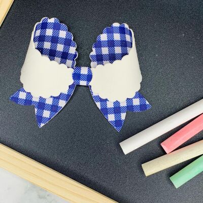 Custom - 3.5" School Bow - Scolloped Belle