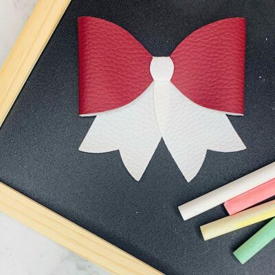 School - Statement Bow Burgundy - Plain