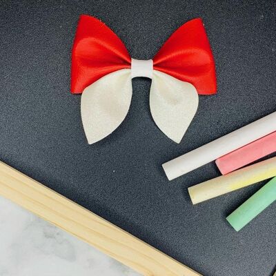 School - 3.5" Pinch Bow Red