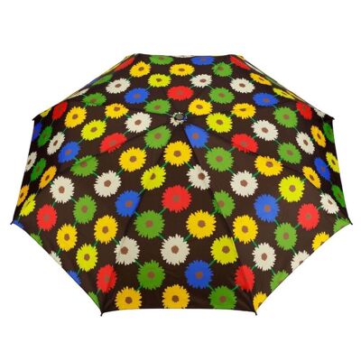 Windproof Umbrella in Multi Bloom Dark - Folding
