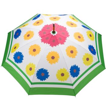 Grand parapluie au design multi-fleurs - coupe-vent 3