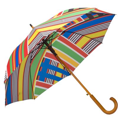 Paraguas grande en Vintage Kente - A prueba de viento