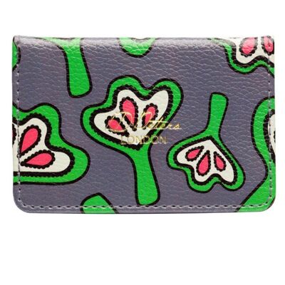 Travel Card Holder in Pink Lilies