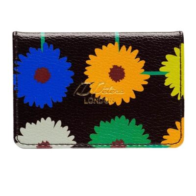 Travel Card Holder in Dark Bloom