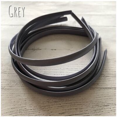 Satin Headband - with loop attachment - grey
