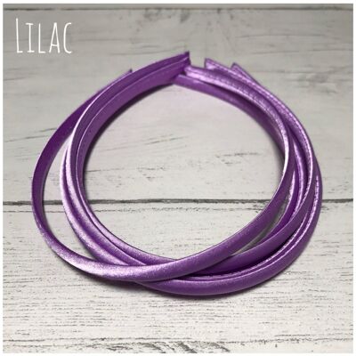 Satin Headband - with loop attachment - lilac