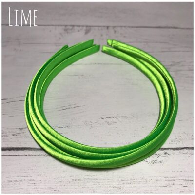 Satin Headband - with loop attachment - lime