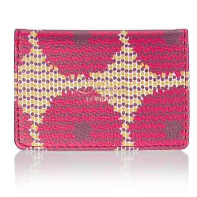 Travel Card Holder in Aubergine Bloom