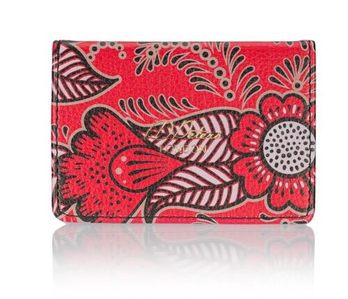 Travel Card Holder in Red Henna