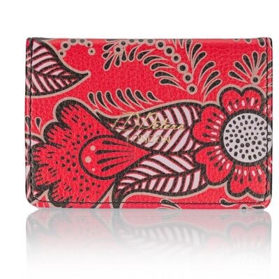 Travel Card Holder in Red Henna