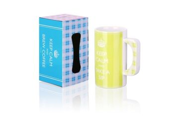 Mug XXL en porcelaine -550ml - Gardez votre calme et prenez une gorgée 1