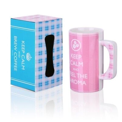 Porcelain XXL Mug -550ml - Keep Calm And Feel The Aroma