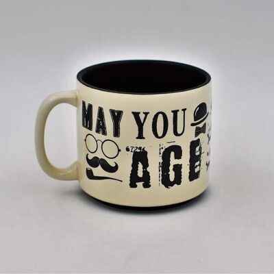 Black&Cream, Wine&Wine, Stonenamel Mug