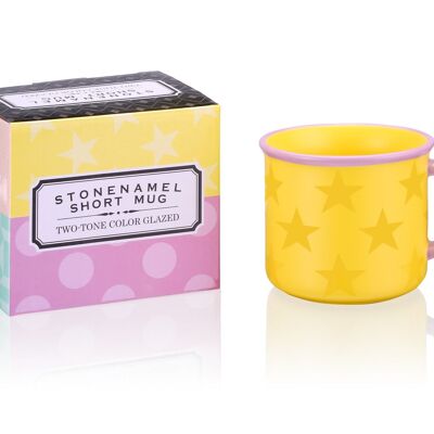 Tasse à motif Étoiles jaunes tasse rétro 285 ml