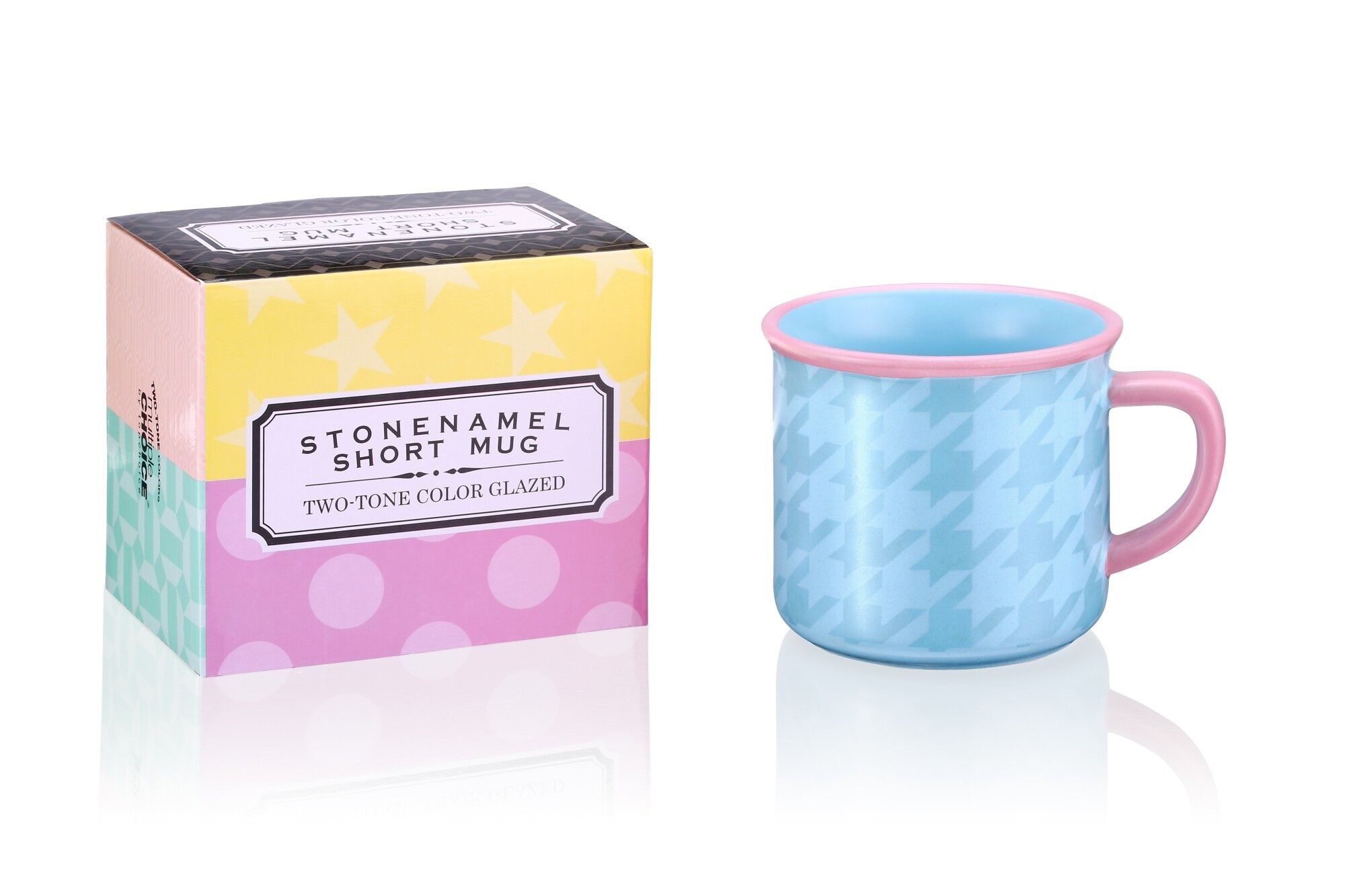 Tazza con motivo quadretti blu allegri 285 ml