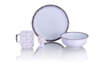 Dots-4pc Mono Big Breakfast Set, porcelaine 1