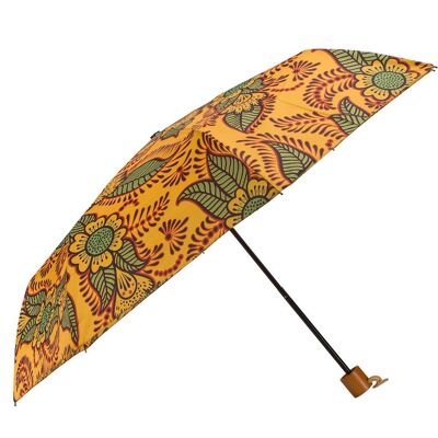 Parapluie coupe-vent en henné orange - pliable