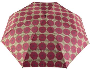 Parapluie coupe-vent en aubergine Parapluie pliant pour femme à imprimé Bloom 4