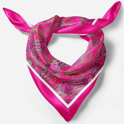 Pink Henna Silk Square Schal
