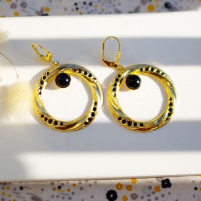 boucles d'oreilles Janice noires