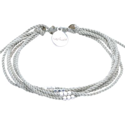 Bracciale con perline d'argento