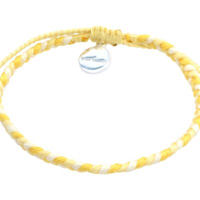 Bracciale con trecce - Banana Yellow