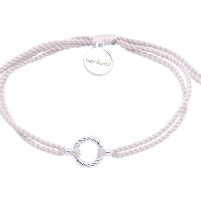 Bracciale in corda intrecciata - Cherry Blossom