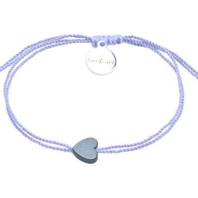 Heart Charm armband - Lilac