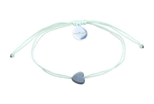 Heart Charm armband - Mint
