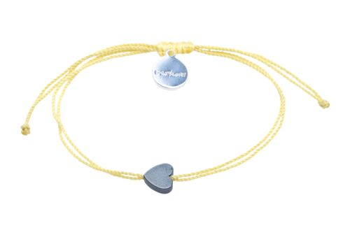 Heart Charm armband - Banana Yellow