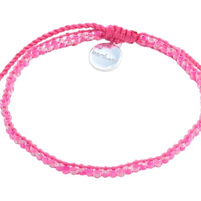 Color Beads Armband - Rosa