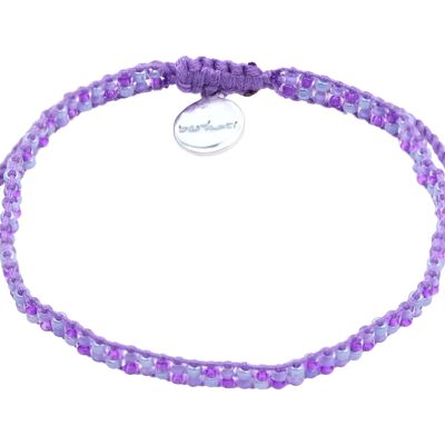 Color Beads Armband - Lila