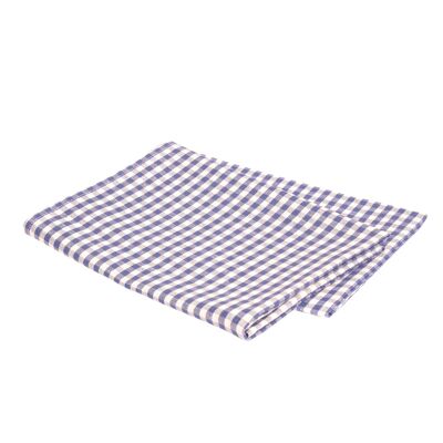 Tea towel CHECK made of half linen, color: blue