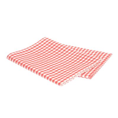 Tea towel CHECK made of half linen, color: red