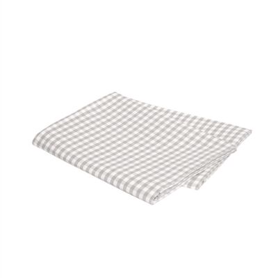 Tea towel CHECK made of half linen, color: gray