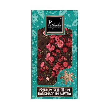 Chocolat noir premium menthe, canneberges 1