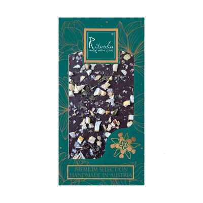 Chocolate negro premium - Limón, menta y escamas de sal 95 g