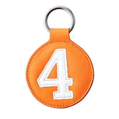 Keychain n ° 4 white orange background