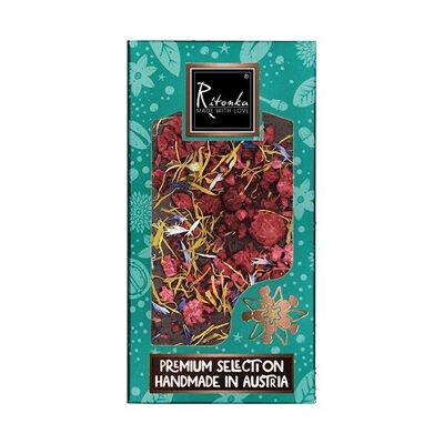 Premium dark chocolate - raspberry, flowers