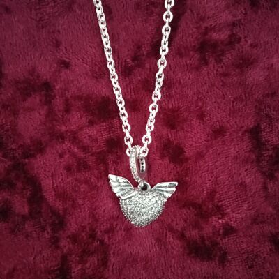 Heart necklace and Angel Wings.