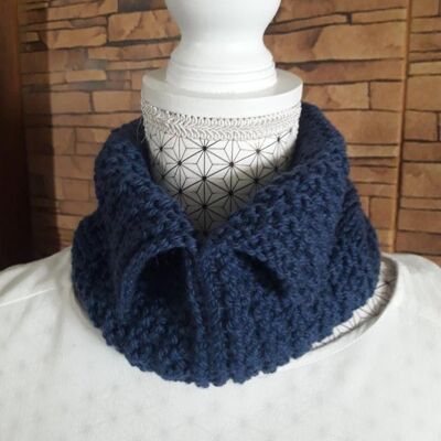 Marfil Loop Scarf. Cuello Marfil. - Dark Blue. Azul oscuro.