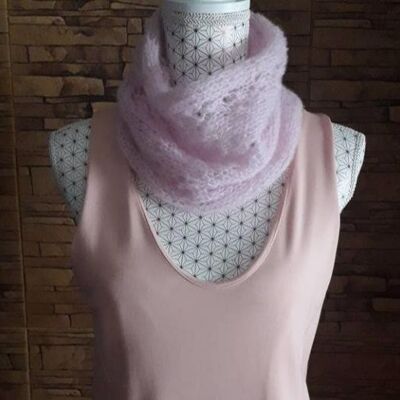 Loop scarf. Cuello. Headband. - Pink. Rosa.