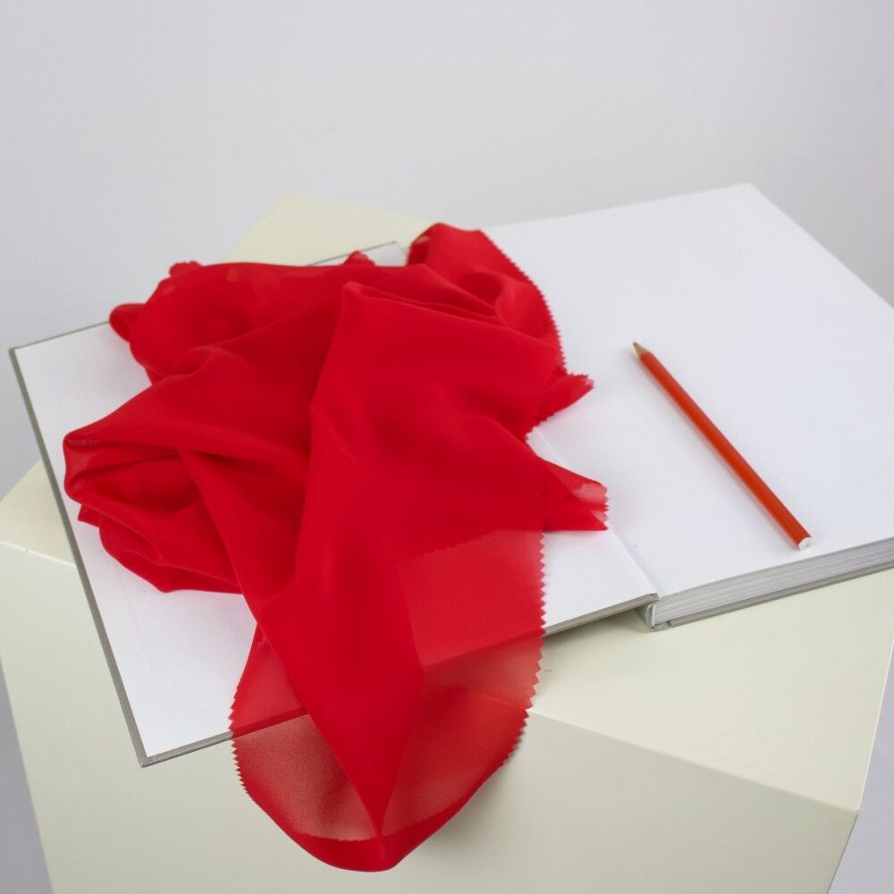 Tessuto garza chiffon rosso I