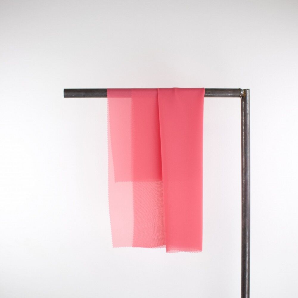 Tessuto in garza chiffon arancione chiaro