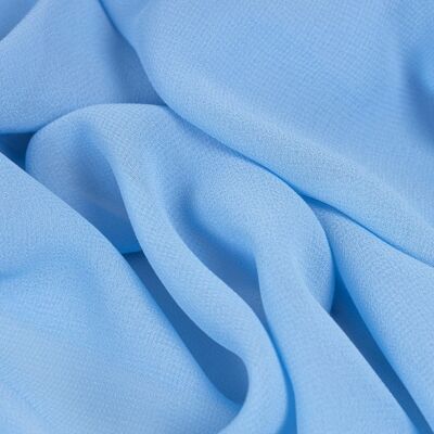 Tissu mousseline de soie bleu clair
