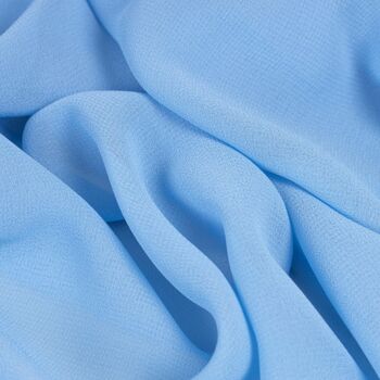 Tissu mousseline de soie bleu clair 1